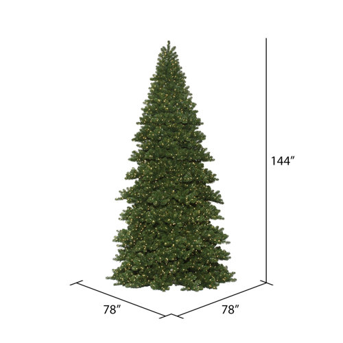 Vickerman Oregon Fir Artificial Christmas Tree 144'' Lighted Fir